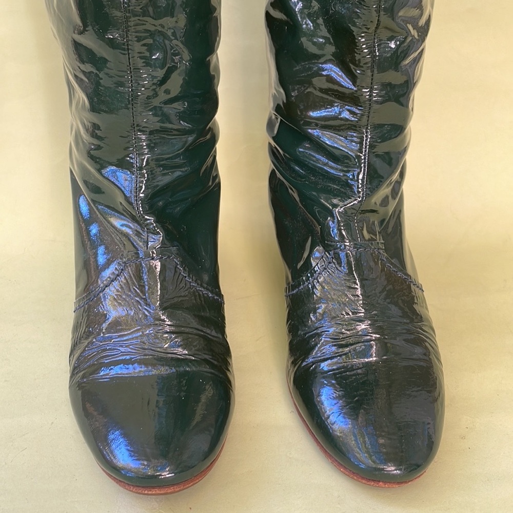 Vintage dark teal Chloe leather boots - Picture 9 of 16